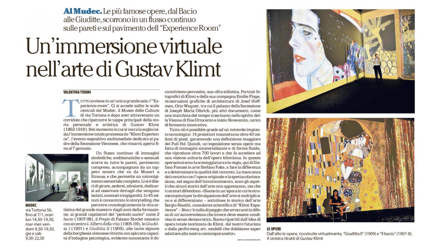 LA REPUBBLICA KLIMT EXPERIENCE